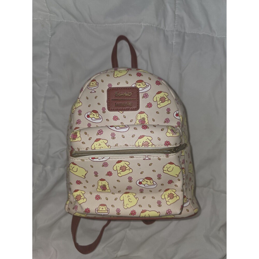 Loungefly Hello kitty pompompurin pudding mini backpack bookbag purse tote bag!